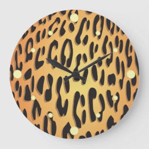 Horloge murale léopard