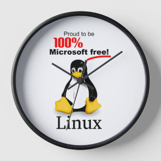 Horloge murale Linux avec Triage noir - Microsoft 