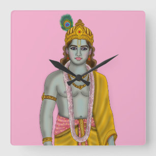 Horloge murale Lord Krishna