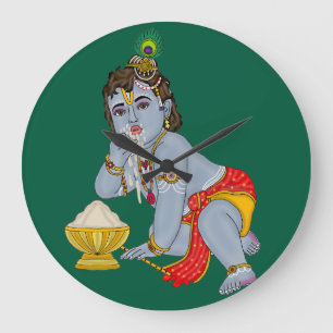Horloge murale Lord Krishna