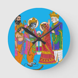 Horloge murale Lord Sita Ram