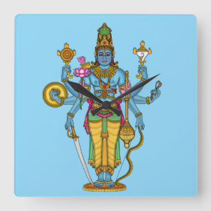 Horloge murale Lord Vishnu