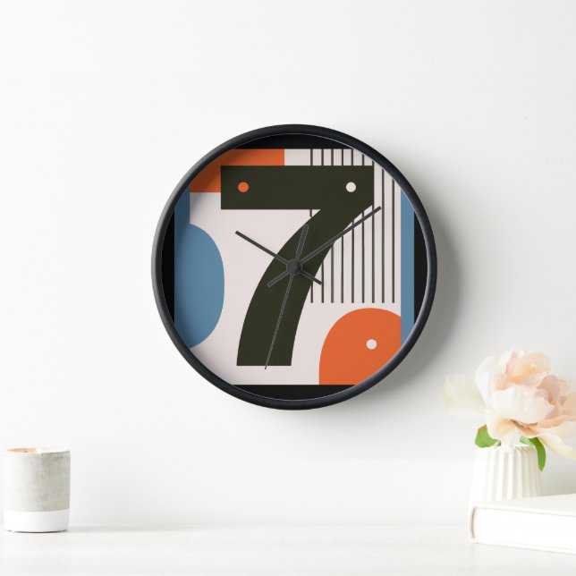 Horloge murale Lucrative Numéro 7 (Maison)