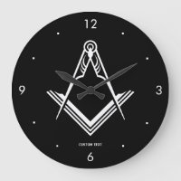 Horloge murale maçonnique ronde | Cadeaux Freemaso