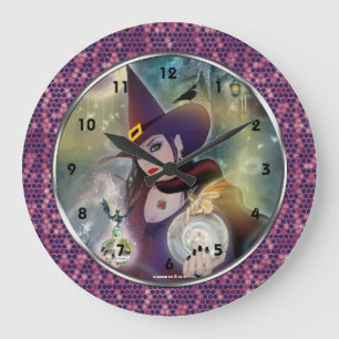Horloge murale magique d'art de sorcière