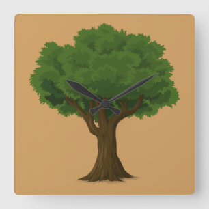 Horloge murale magnifique de conception d'arbre