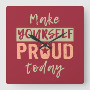 horloge murale "Make Yourself-fier"