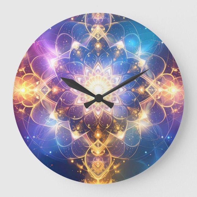 Horloge murale Mandala Abstraite (Recto)