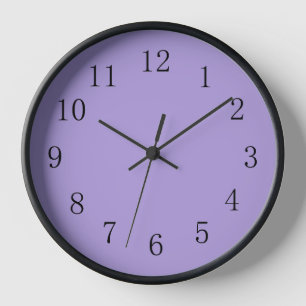 Horloge murale mauve pastel clair