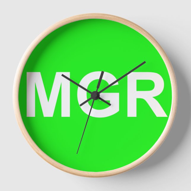Horloge murale "MGR" (Recto)