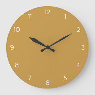 Horloge murale minimale - Jaune de moutarde