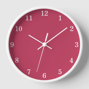Horloge murale minimaliste Cerise Magenta