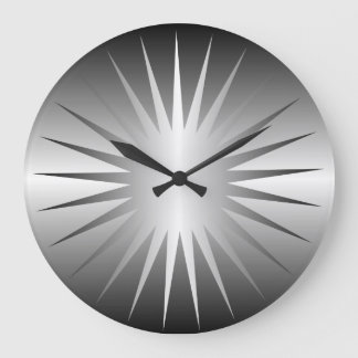 Horloge murale minimaliste en étoile d'argent