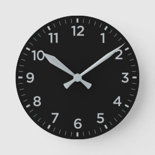 Horloge murale minimaliste Gris Gris Noir Gris Gri