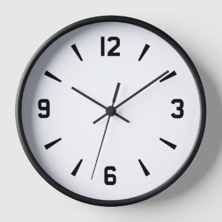 Horloge murale minimaliste moderne ⏰ Gras Noir & B