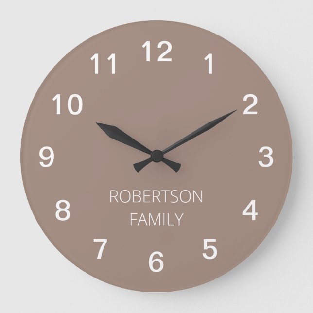 Horloge murale minimaliste personnalisée (Recto)