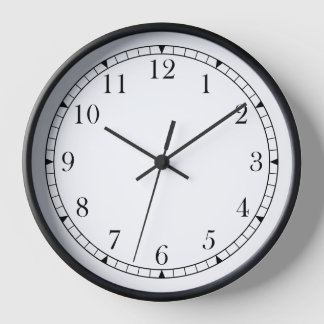 Horloge murale moderne classique noir et blanc