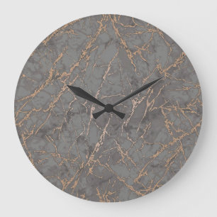 Horloge murale moderne de marbre et d'or