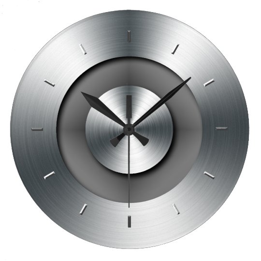 Horloge murale moderne élégante en métal de Faux | Zazzle.ca