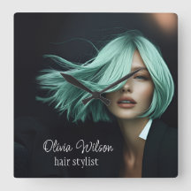 Horloge murale moderne pour cheveux Salons coiffeu