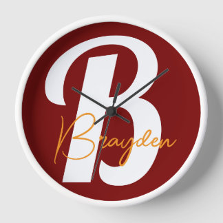 Horloge murale monographique personnalisée