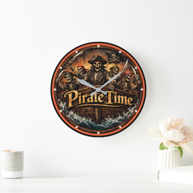 Horloge murale Montauk Salvage Co. Pirate Time (Maison)