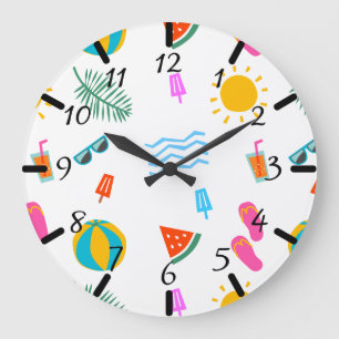 Horloge murale Motif de plage d'été