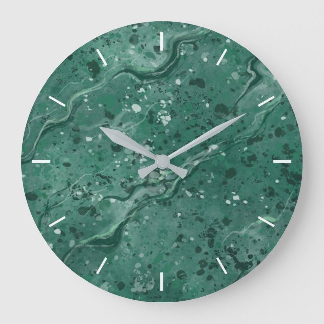Horloge murale Motif en marbre vert (Recto)