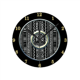 Horloge murale Motif moderne en tissu boueux