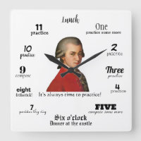 Horloge murale - Mozart - Il est toujours temps de