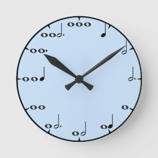 Horloge murale musicale bleue de mathématiques