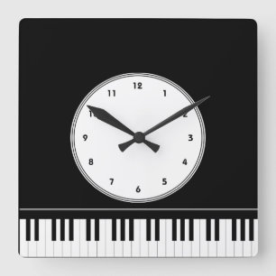 Horloge murale musicale du clavier de piano