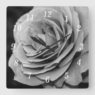 Horloge murale noire et blanche