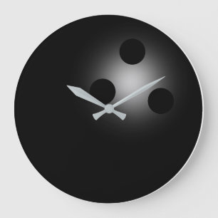 Horloge murale noire innombrable de boule de