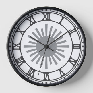 Horloge murale numérique classique - Noir & Blanc