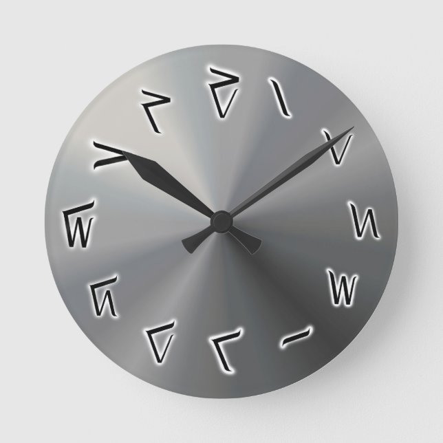 Horloge murale numérique Grey Kaktovik (Recto)