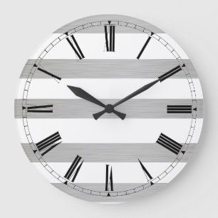Horloge murale - Numéros romains de métal moderne 