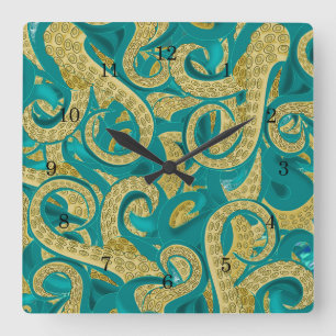 Horloge murale octopique