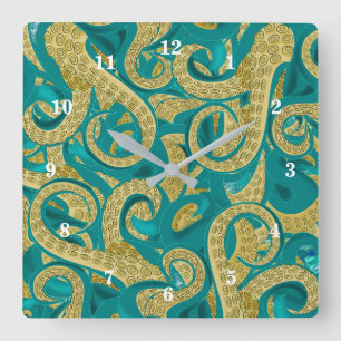 Horloge murale octopique