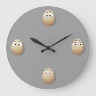 Horloge murale OEufs de cuisine déco gris noir Cad