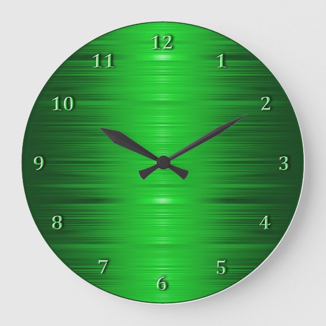 Horloge murale ombragée de vert vert (Recto)