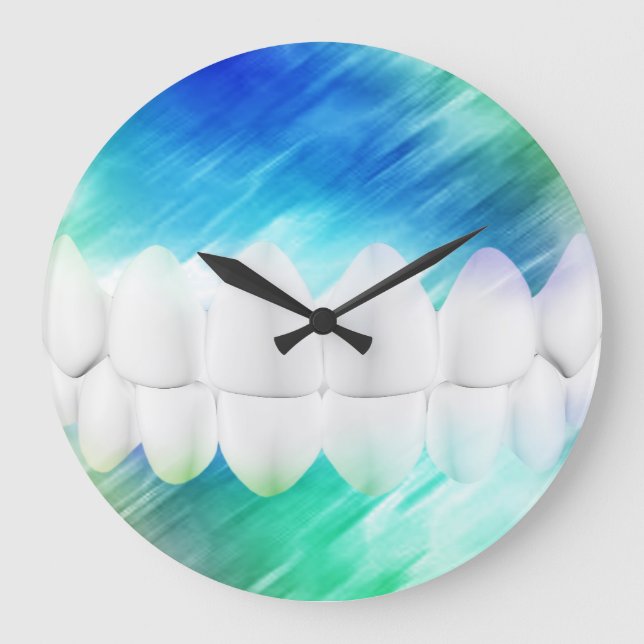 Horloge murale orthodontiste des dents blanches (Recto)