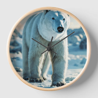 Horloge murale Ours de climat arctique