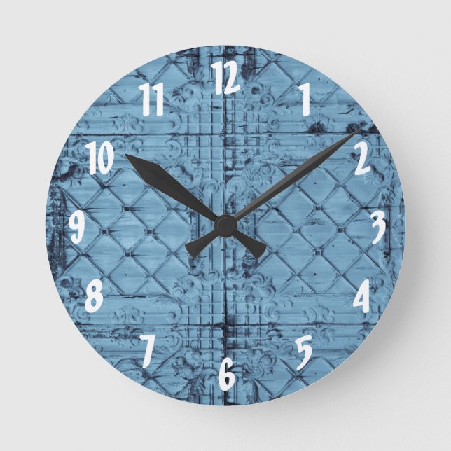 Horloge murale Panneau rustique Tin Plafond Pays O (Recto)
