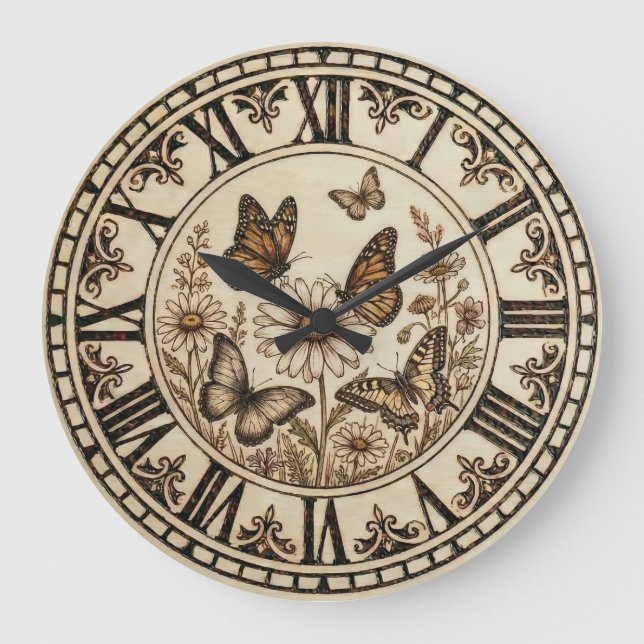 Horloge murale papillon   (Recto)