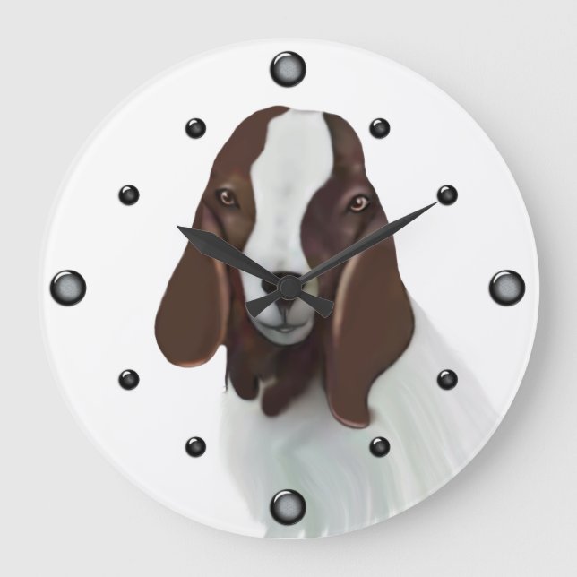 Horloge murale Peinture de chèvre de Boer (Recto)