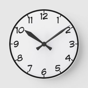 Horloge murale personnalisable avec nombre
