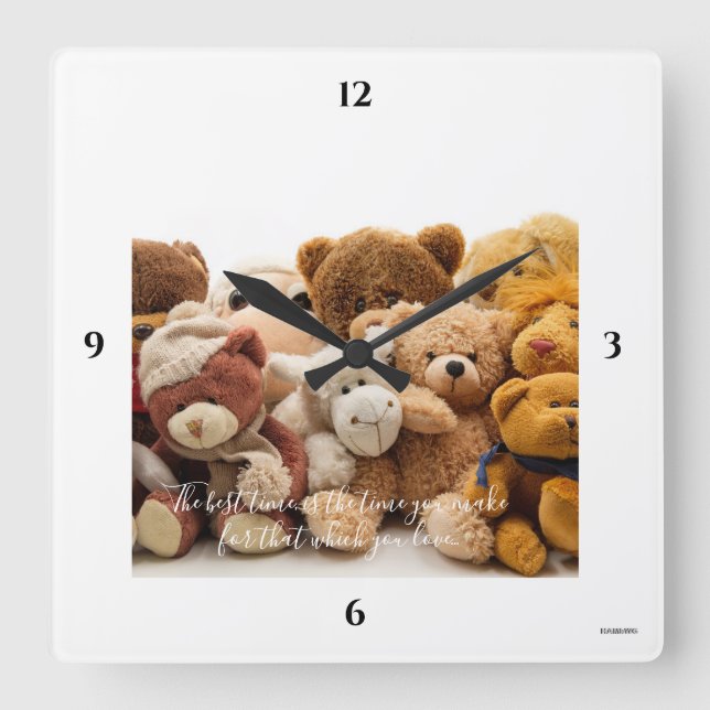 Horloge murale personnalisable avec photo HAMbyWG (Recto)