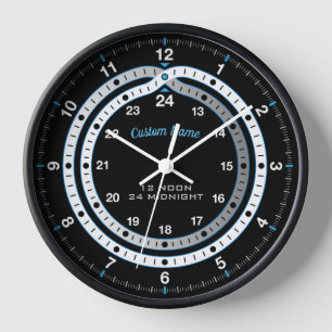 Horloge murale personnalisée 24 heures