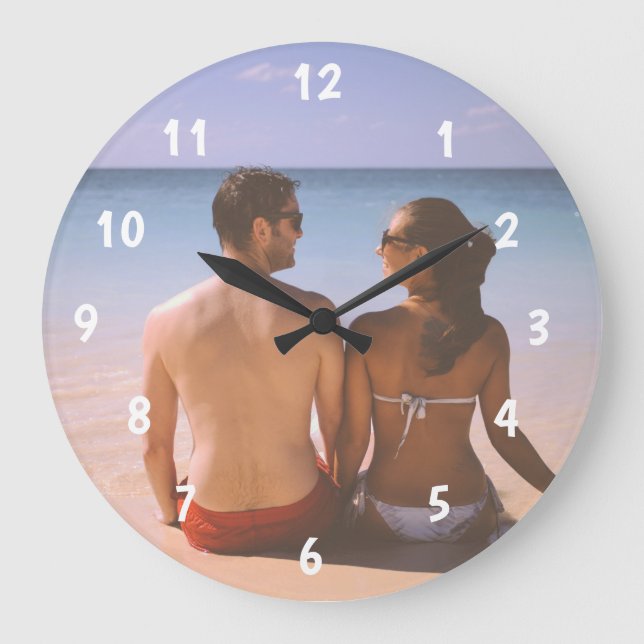 Horloge murale personnalisée (Ajouter votre propre (Recto)